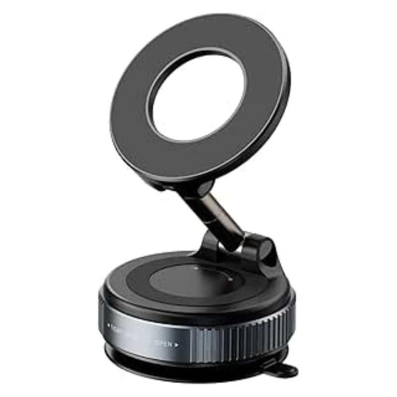 K007 Vacuum Suction Magnetic Car Phone Mount – 360° Adjustable Aluminium Alloy Bracket