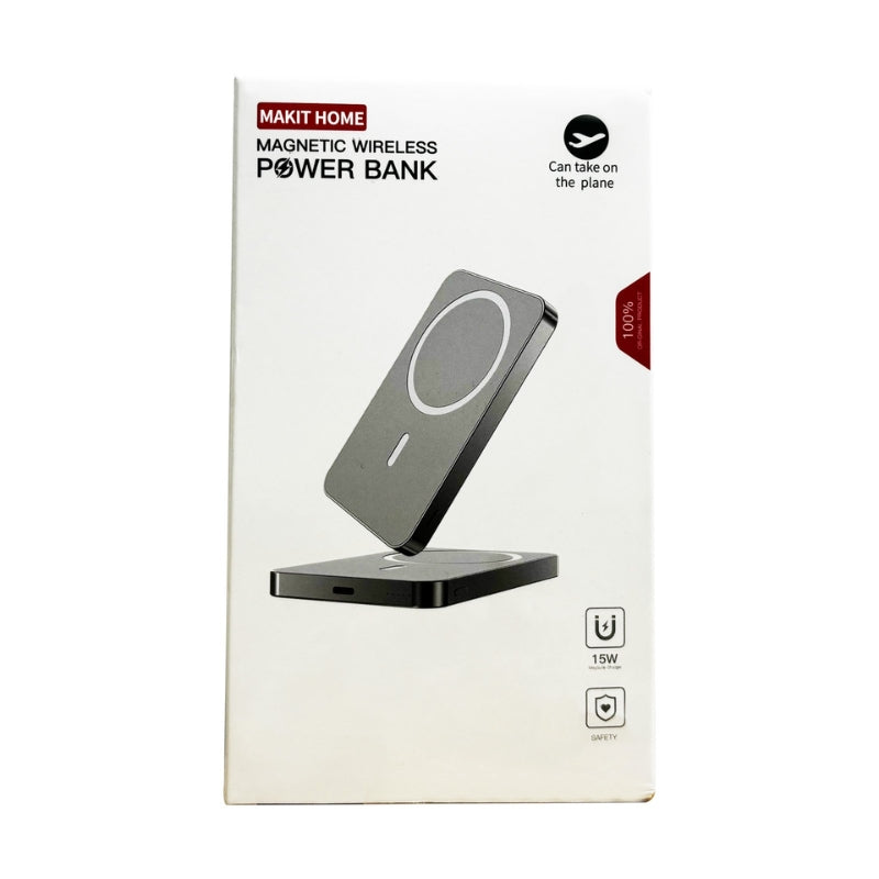 MagSafe Wireless Power Bank (10,000mAh) – 15W Magnetic Fast Charging Portable Battery Pack with LED Display & USB-C PD 20W Output