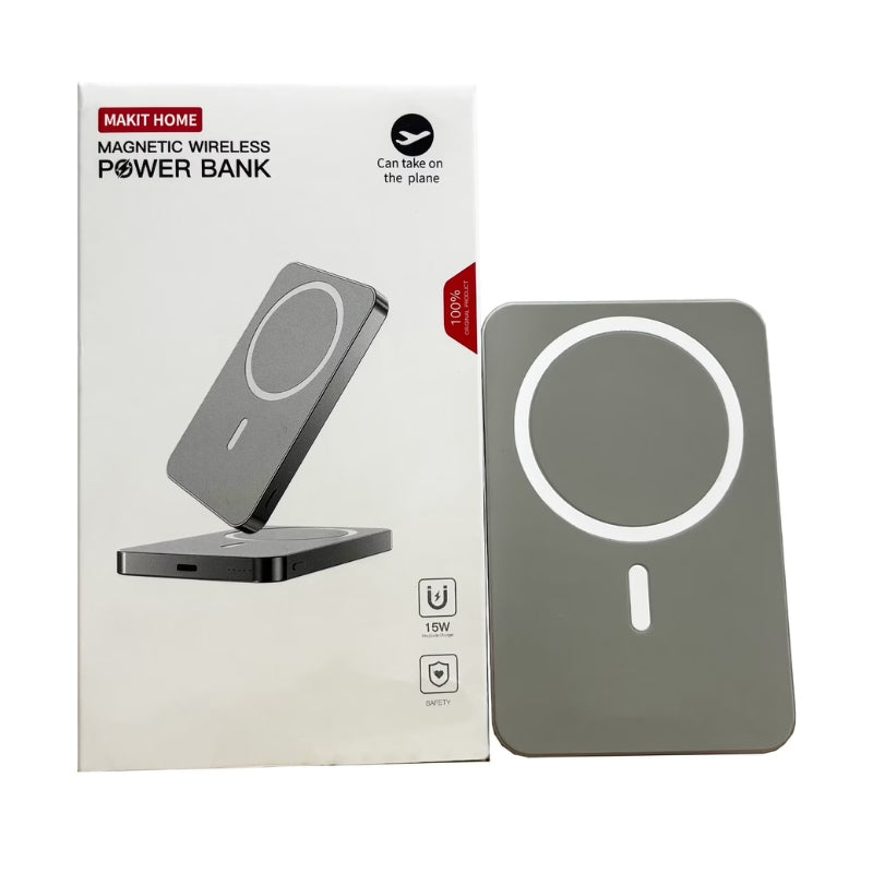 MagSafe Wireless Power Bank (10,000mAh) – 15W Magnetic Fast Charging Portable Battery Pack with LED Display & USB-C PD 20W Output