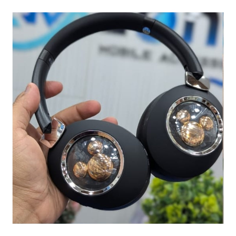 Disney Mickey Mouse Bluetooth Headphones – Foldable Wireless Over-Ear Headset with Mic & Deep Bass