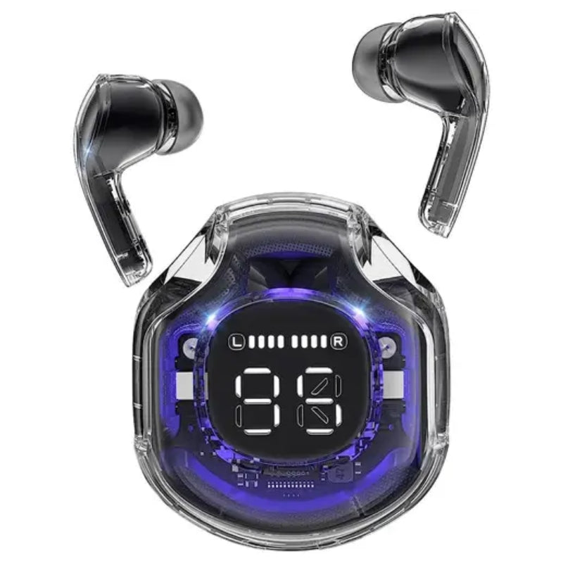 Air 39 Wireless Earbuds – Transparent Design with LED Digital Display & High-Fidelity Sound
