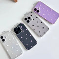 Hearts Transparent CXT Case for iPhone – Clear Shockproof TPU Cover with Minimalist Heart Pattern & Raised Camera Protection