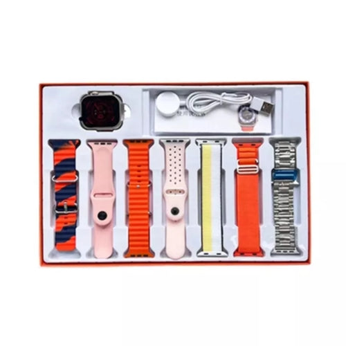 Series 10 Ultra Smart Watch (49mm) 7-in-1 Premium Combo – HD Infinity Display, Bluetooth Calling, Health Tracking & 7 Interchangeable Straps