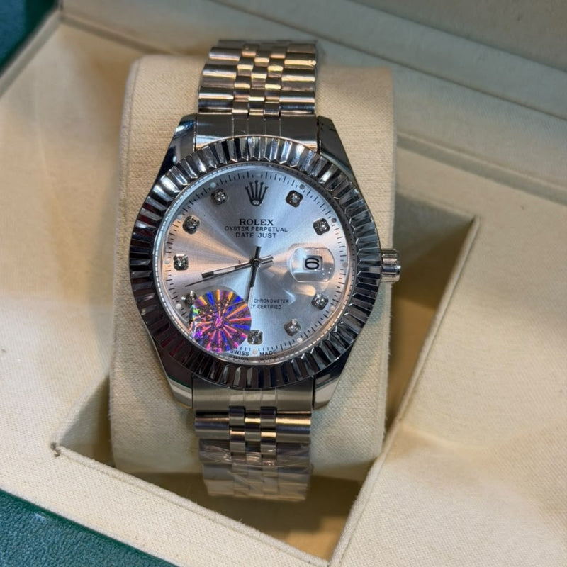 Classic Rlx Date Heritage Edition – 36mm/41mm, Sunburst Dial, Fluted Bezel, Jubilee Bracelet