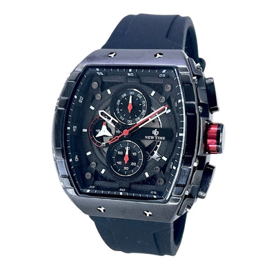 New Time - Chronograph Sports Watch with Silicone Strap