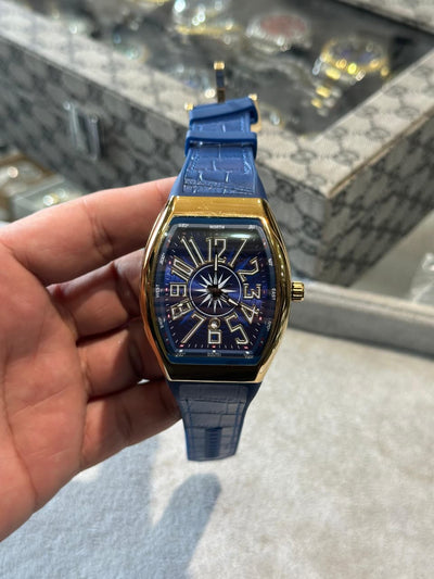 Navigator Yachting Heritage Edition – 44mm Master Quality 1:1, Compass Rose Dial, Arched Tonneau Case & Blue Hybrid Strap