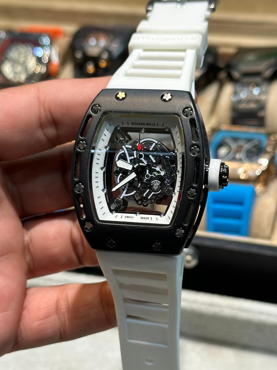 Apex RM Flyback Racing Edition – 1:1 Master Quality, Oversized Date, Skeletonized Dial, High-Impact Tonneau Case & FKM Rubber Strap