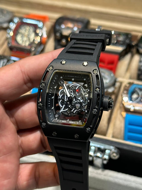 Apex RM Flyback Racing Edition – 1:1 Master Quality, Oversized Date, Skeletonized Dial, High-Impact Tonneau Case & FKM Rubber Strap