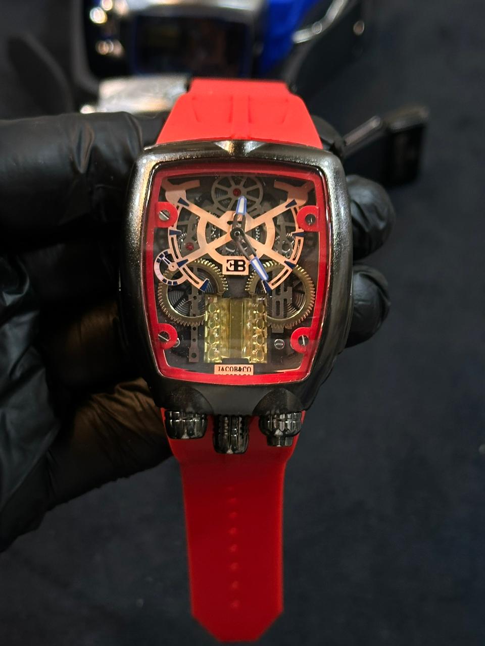 Hypercar W16 Engine Tourbillon Edition – 1:1 Master Quality, , Animated Piston Movement & Sport Rubber Strap