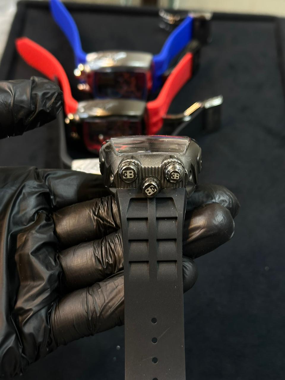 Hypercar W16 Engine Tourbillon Edition – 1:1 Master Quality, , Animated Piston Movement & Sport Rubber Strap