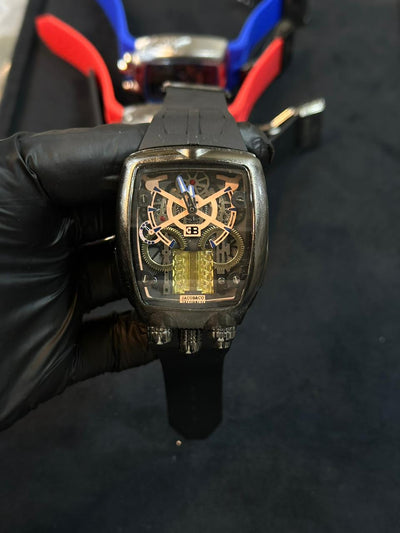 Hypercar W16 Engine Tourbillon Edition – 1:1 Master Quality, , Animated Piston Movement & Sport Rubber Strap