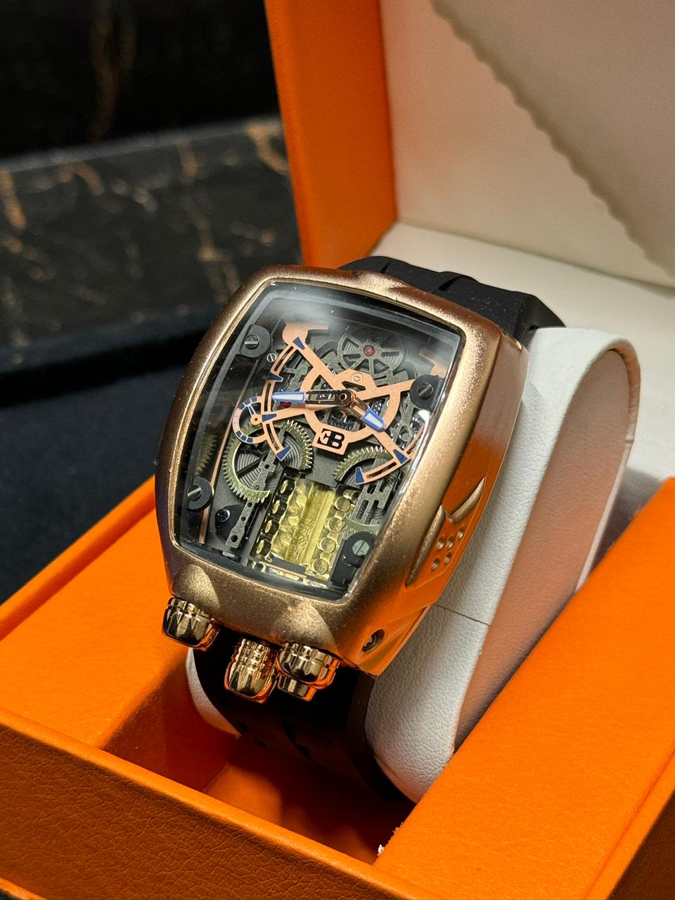 Hypercar W16 Engine Tourbillon Edition – 1:1 Master Quality, , Animated Piston Movement & Sport Rubber Strap
