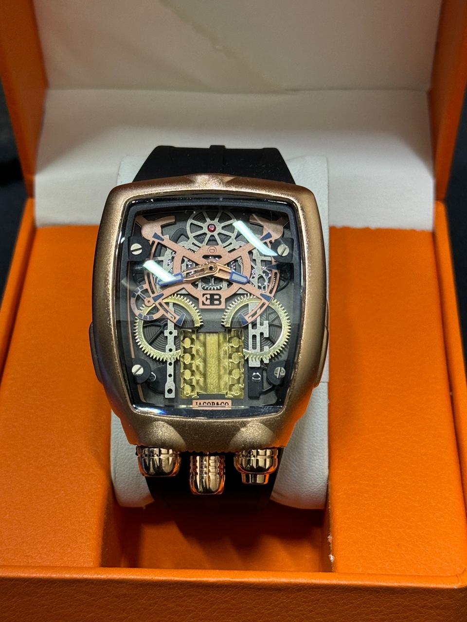 Hypercar W16 Engine Tourbillon Edition – 1:1 Master Quality, , Animated Piston Movement & Sport Rubber Strap