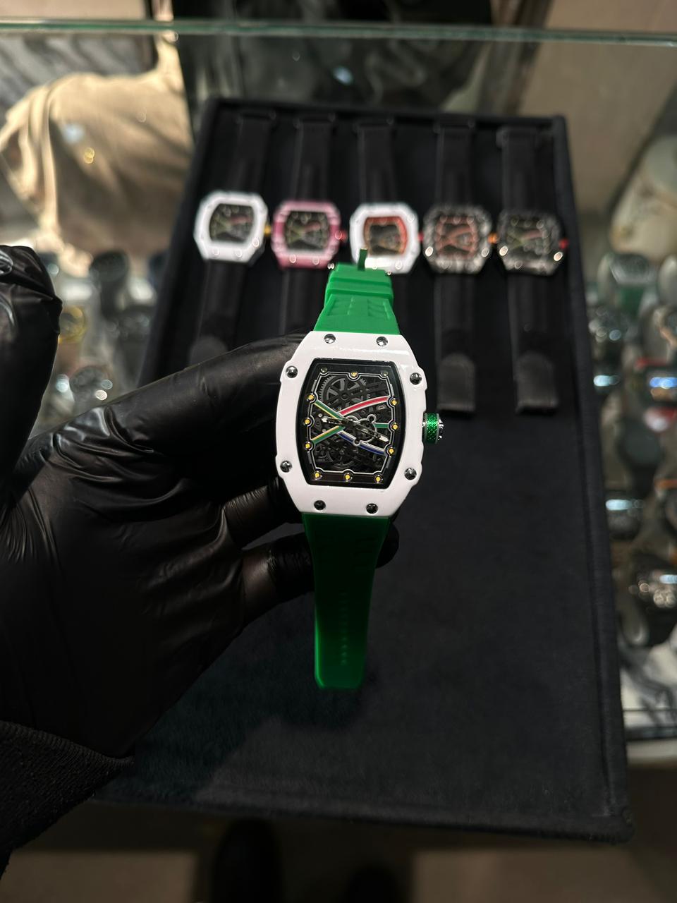 Apex Vanguard RM-35 Heritage Edition – 1:1 Master Quality, Skeletonized , Carbon-TPT Finish & Ventilated Sport Strap