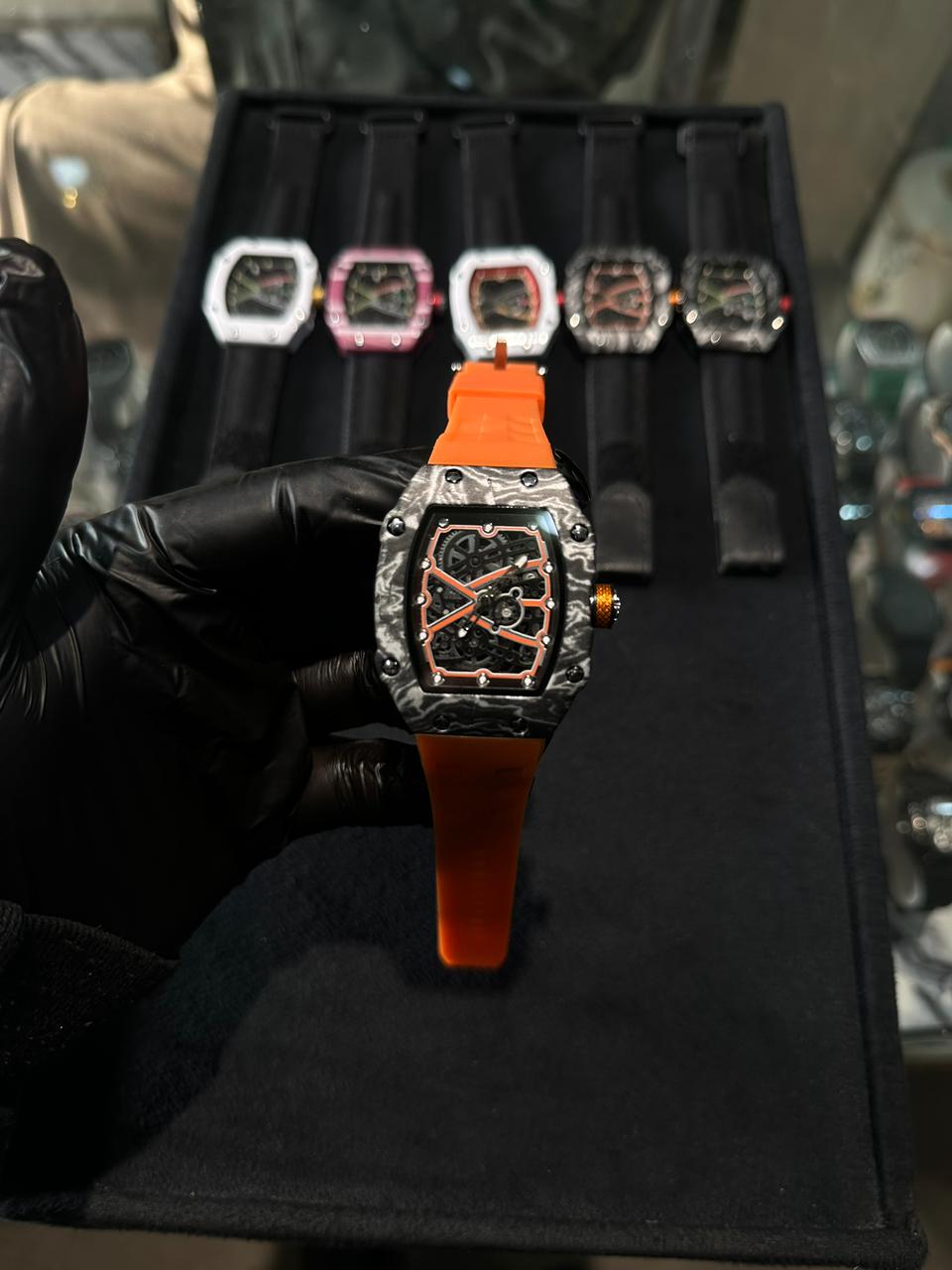 Apex Vanguard RM-35 Heritage Edition – 1:1 Master Quality, Skeletonized , Carbon-TPT Finish & Ventilated Sport Strap