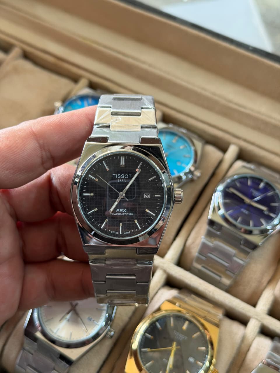 Tissot  PRX Heritage Edition – 40mm Master Quality 1:1, Waffle Dial, Sapphire Crystal & 316L Stainless Steel Bracelet