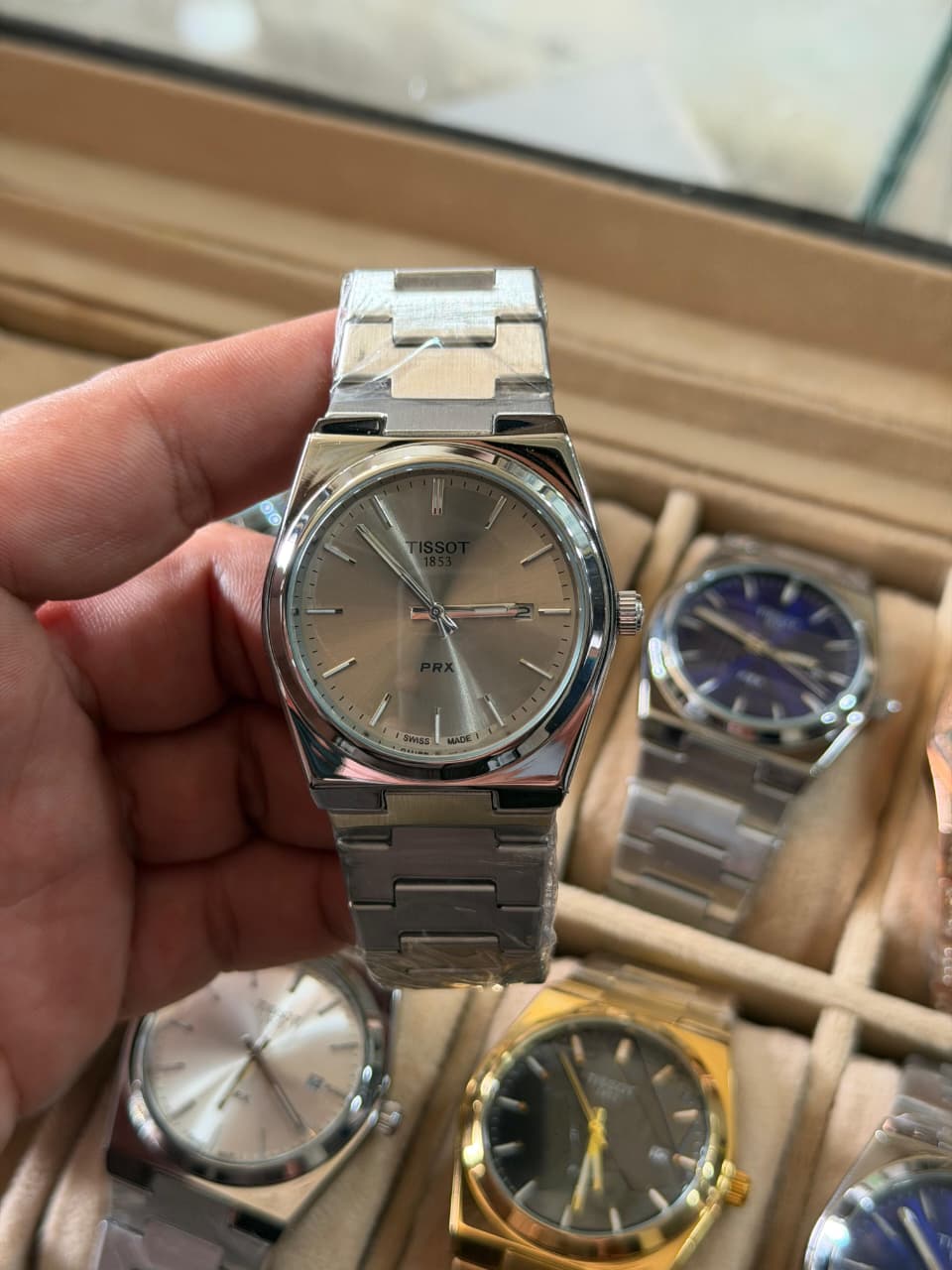 Tissot  PRX Heritage Edition – 40mm Master Quality 1:1, Waffle Dial, Sapphire Crystal & 316L Stainless Steel Bracelet