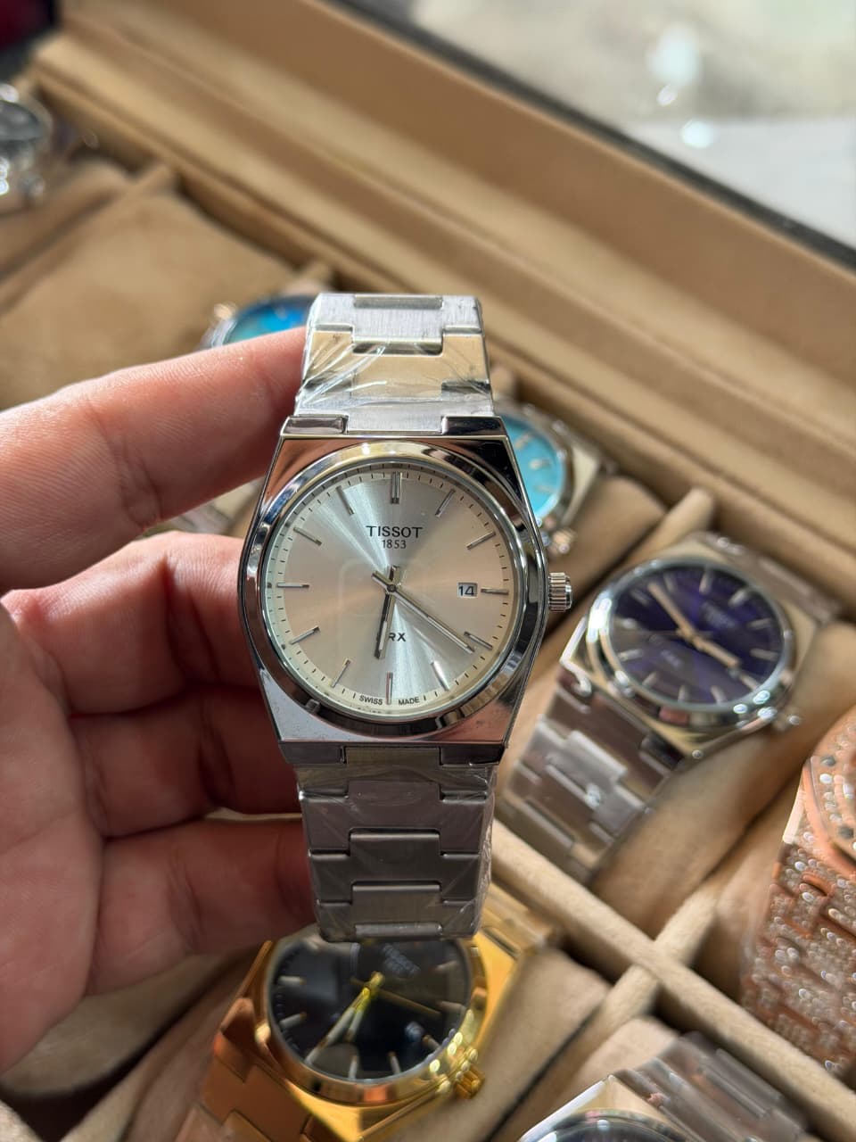 Tissot  PRX Heritage Edition – 40mm Master Quality 1:1, Waffle Dial, Sapphire Crystal & 316L Stainless Steel Bracelet