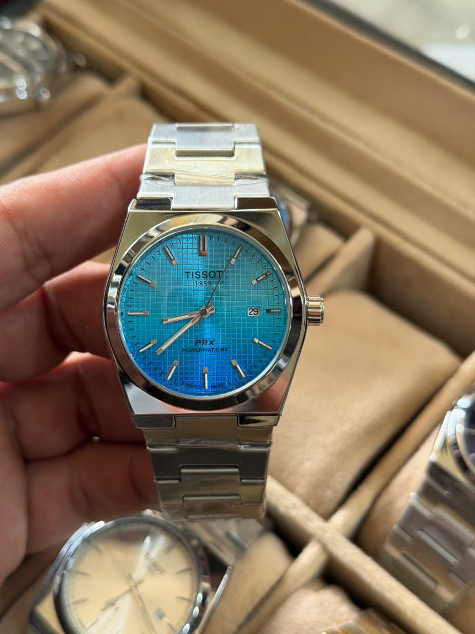 Tissot  PRX Heritage Edition – 40mm Master Quality 1:1, Waffle Dial, Sapphire Crystal & 316L Stainless Steel Bracelet