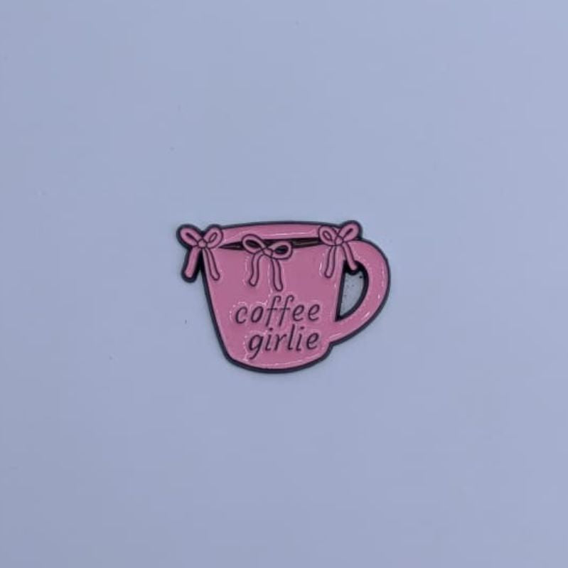 Pink Cap, Cute Panda & Coffee Girlie Metal Sticker Pack - Set of 4 3D Metallic Phone Stickers
