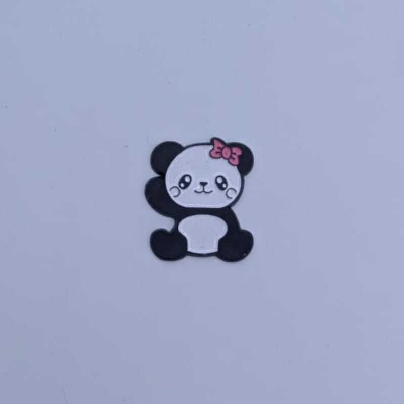 Pink Cap, Cute Panda & Coffee Girlie Metal Sticker Pack - Set of 4 3D Metallic Phone Stickers